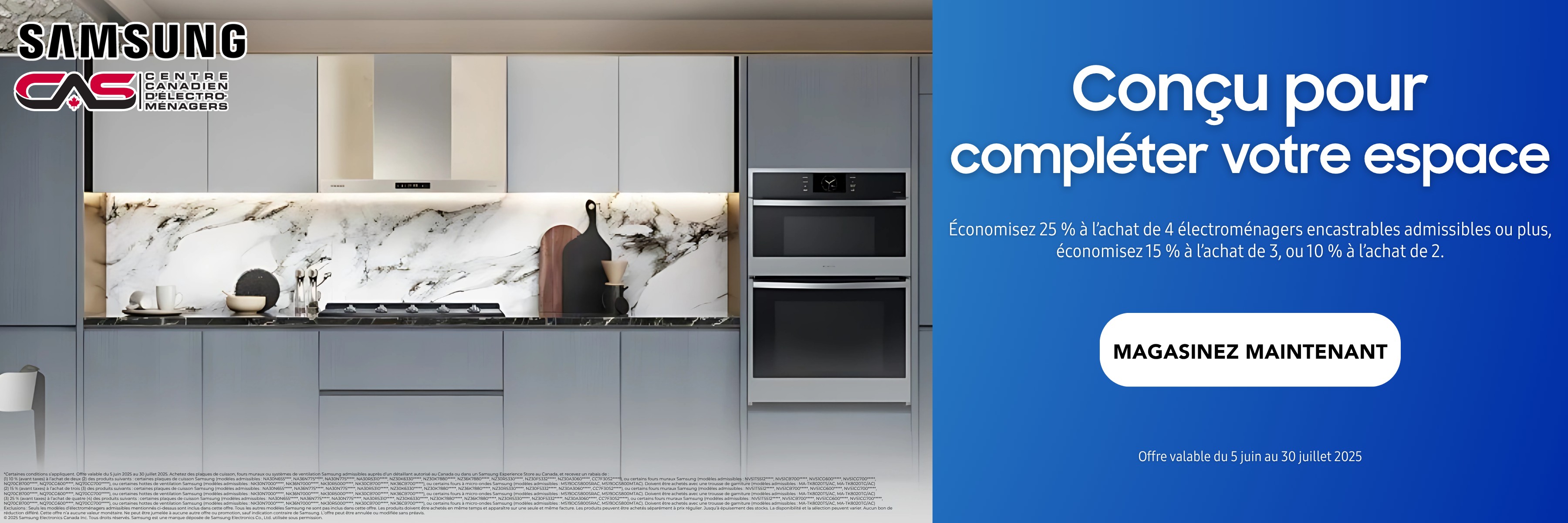 Promotion électroménagers Samsung
