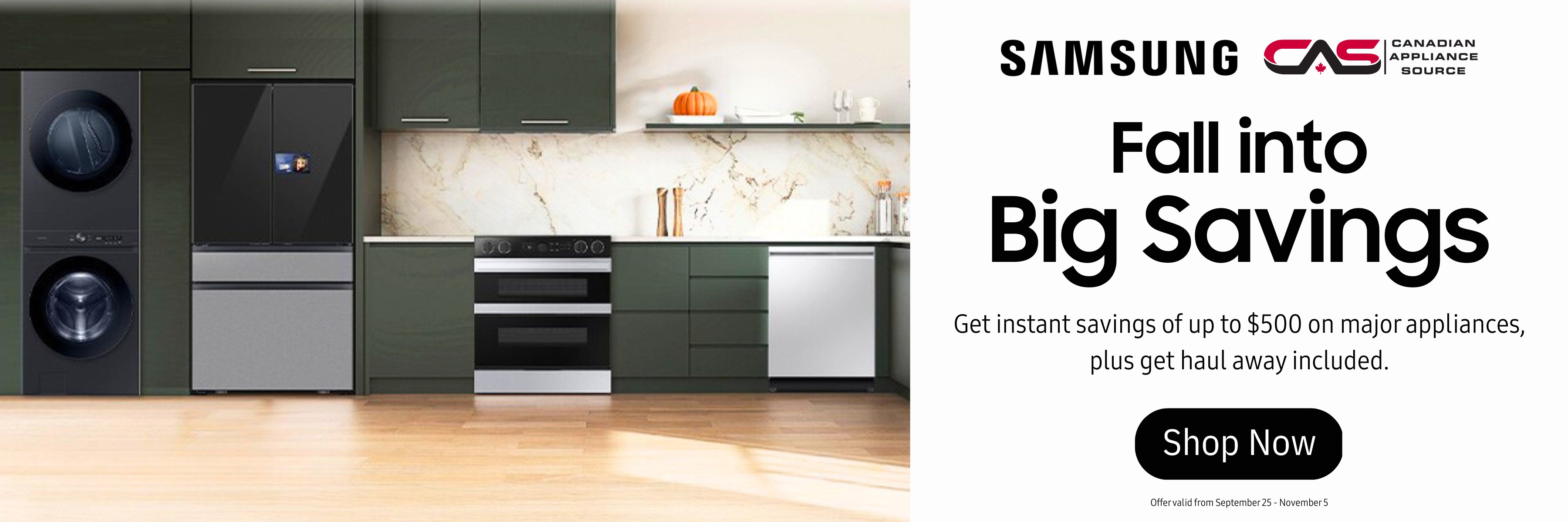 Samsung Fall appliances promotion