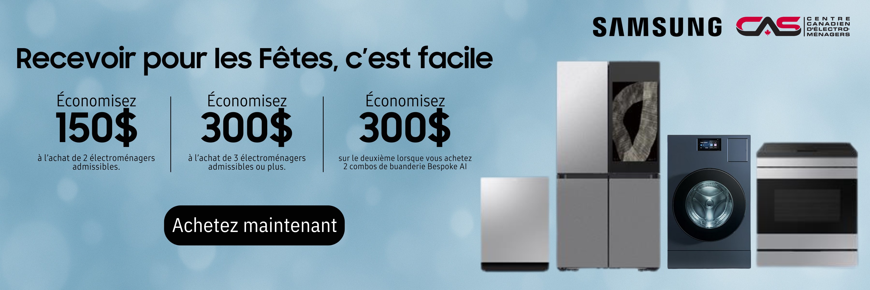 Promotion électroménagers Samsung