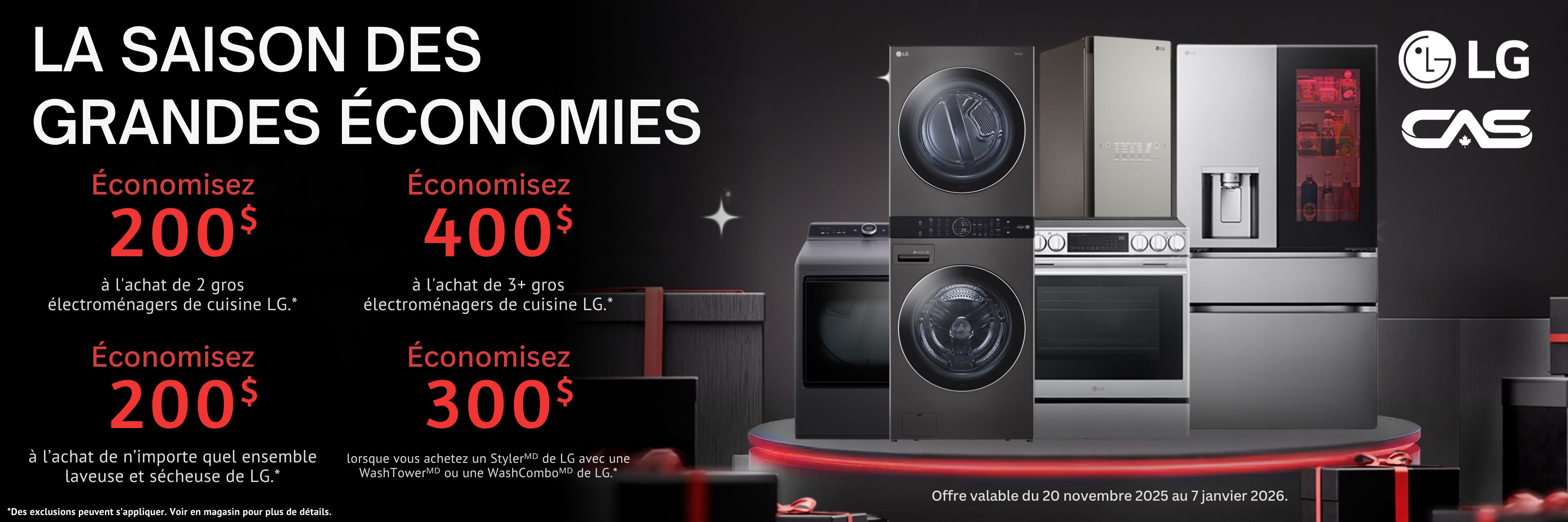 Promotion électroménagers LG