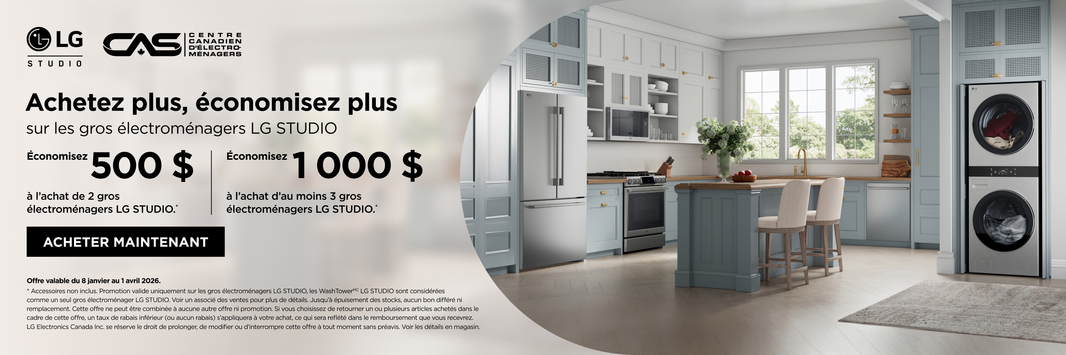 Promotion électroménagers LG Studio