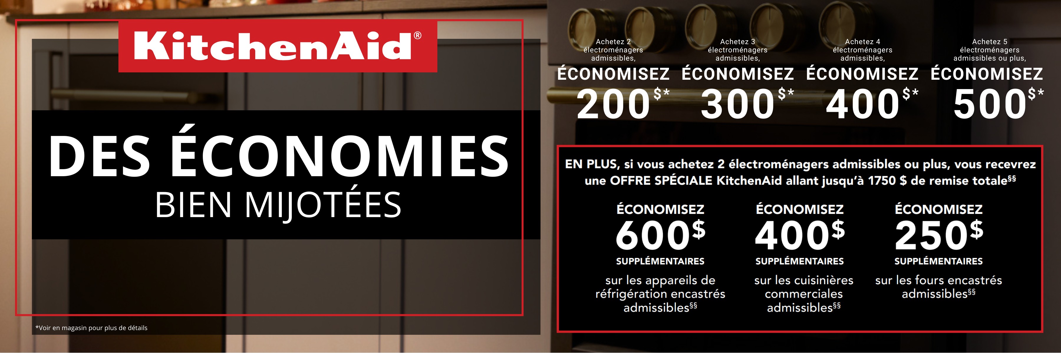 Promotion électroménagers KitchenAid