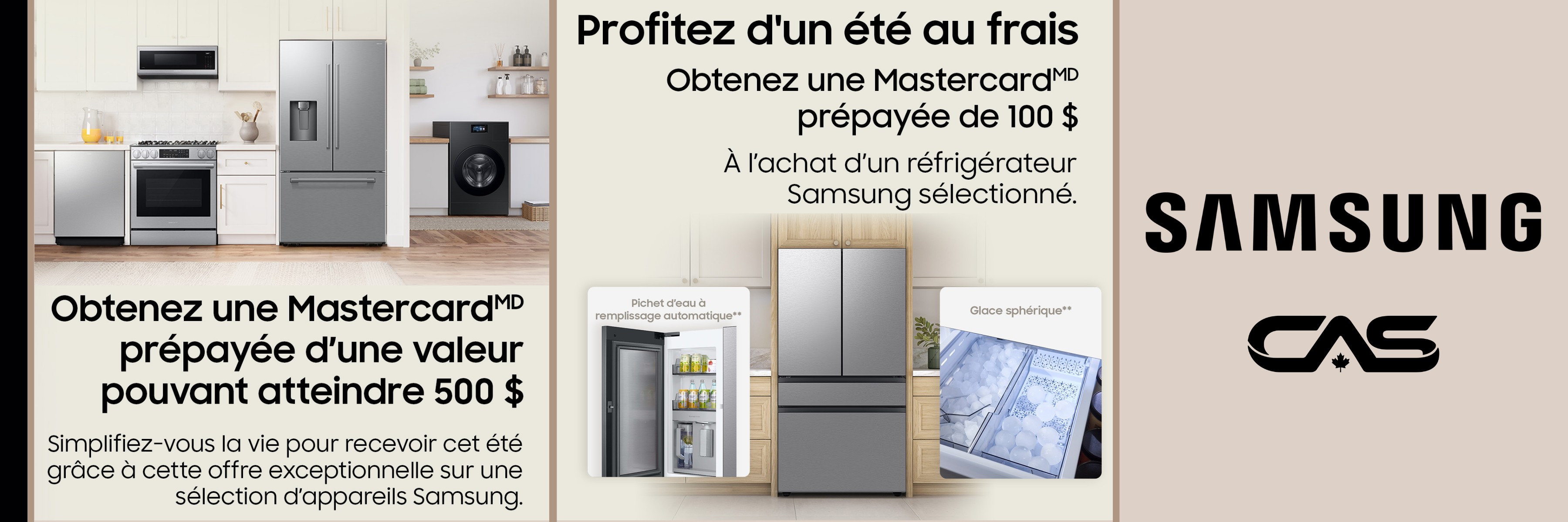 Promotion électroménagers Samsung