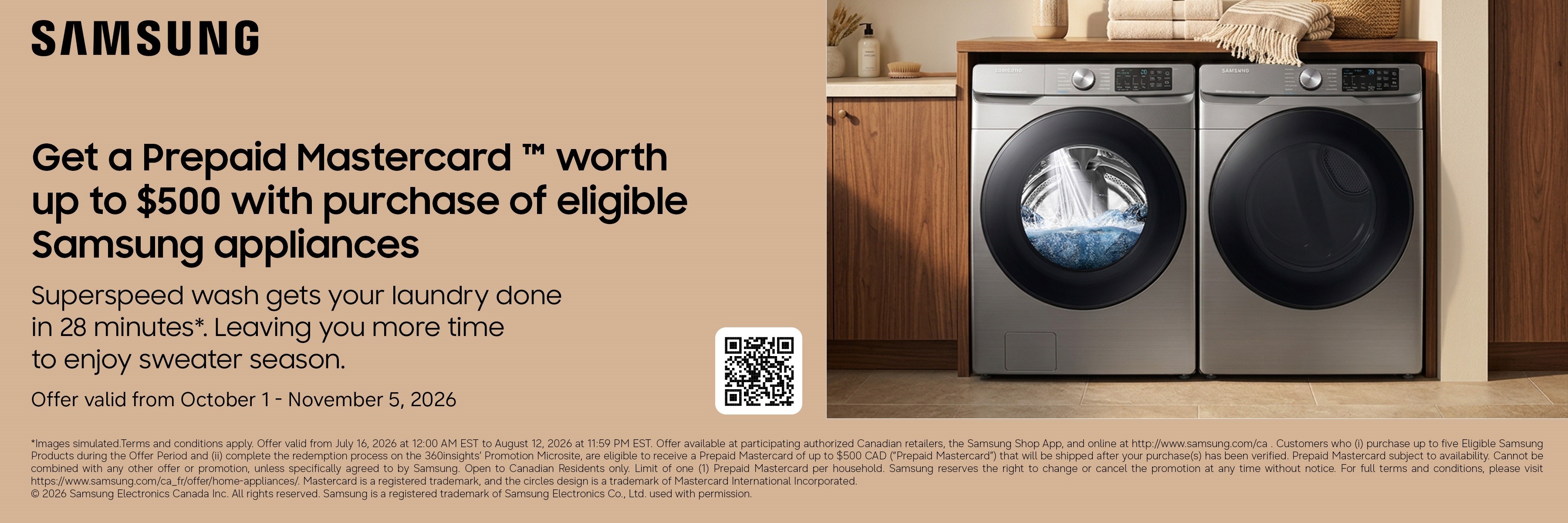 Promotion électroménagers Samsung