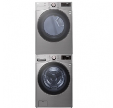 LG 3-Piece Stackable WM3850HVA Washer, DLEX3850V Electric Dryer, & KSTK4 Stacking Kit
